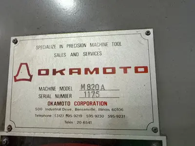Used OKAMOTO M820A Reciprocating Surface Grinders Ohio US | HGR 24 #1517998
