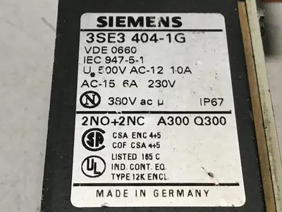 USED SIEMENS 3SE3 404-1G