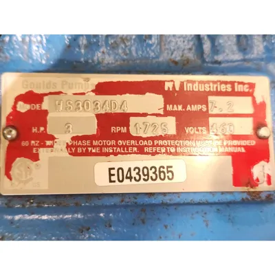 NEW GOULDS PUMPS, INC. 3888