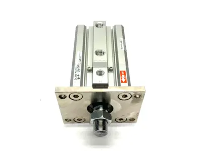 USED SMC COMPACT CYLINDER W/ LOCK, FLANGE MOUNT