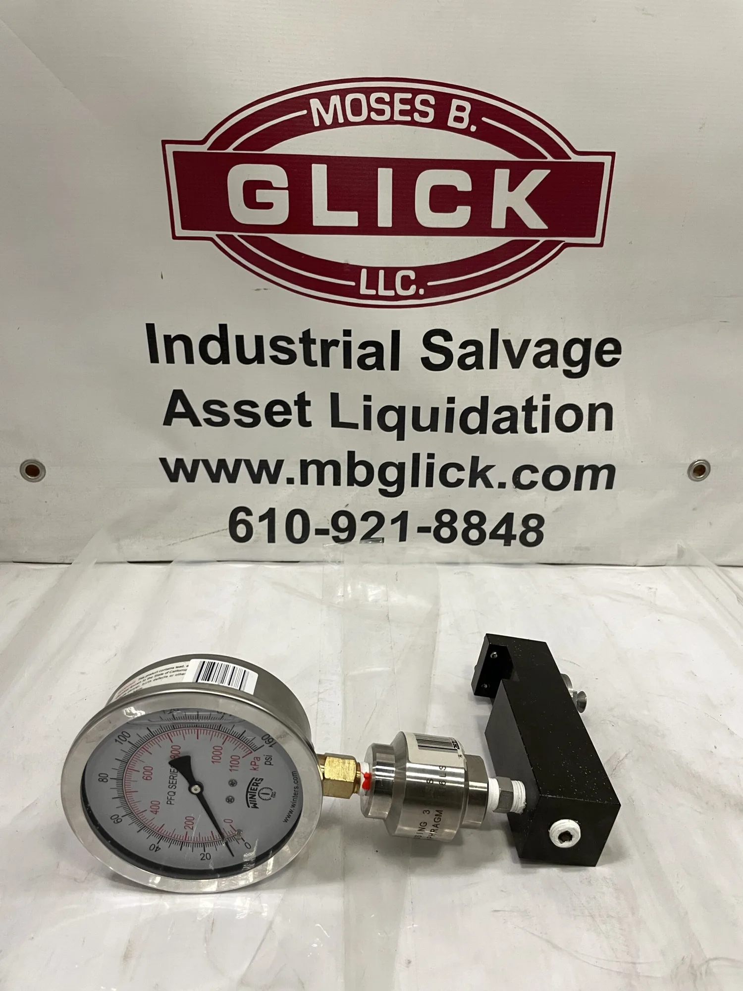 Winters PFQ Series 160psi Air Pressure Testing Gauge 1/2″ input