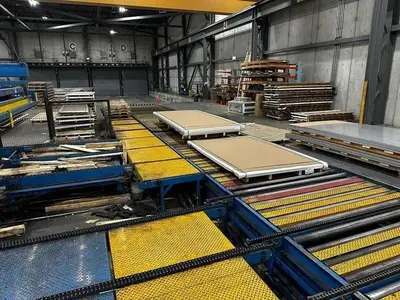 60” x .135” x 80,000 Lbs Red Bud Multiblanking Line With Three 5HI Cassettes