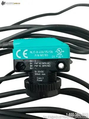 Used PEPPERL+FUCHS ML 17-8-450/115/136 Photoelectric Sensors Kentucky US | Industrial Parts R Us Inc. #1362740