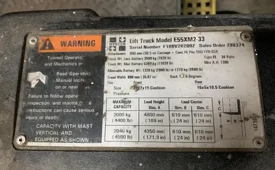 USED HYSTER EF55XM2-33 4,500 LB ELECTRIC FORK-LIFT