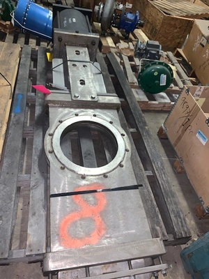 Dezurik 14" Through Port Knife Gate Valve with Pneumatic Actuator