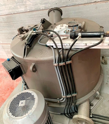 Krauss-Maffei VZU 125/2.5 ATEX perforate basket centrifuge, 316L SS.