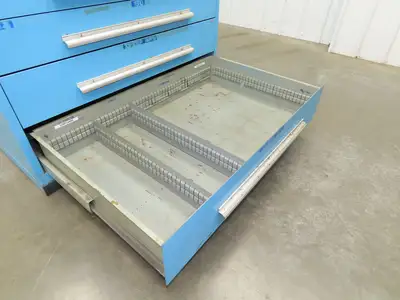 Nu-Era Modular Tool Storage Cabinet 10 Drawer 45x28x61" Stanley Vidmar Blue