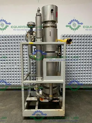 Used MECO VERTICAL SHELL & STRAIGHT TUBE HEAT EXCHANGER 125 PSIG W/ SS FRAME & GAUGES Heat Exchangers California US | Equipment Lab #485404