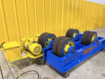 6,000 LBS WEBB MODEL #T6-PWR-IDL TANK TURNING ROLLS, POWER ROLL & IDLER: STOCK #21645