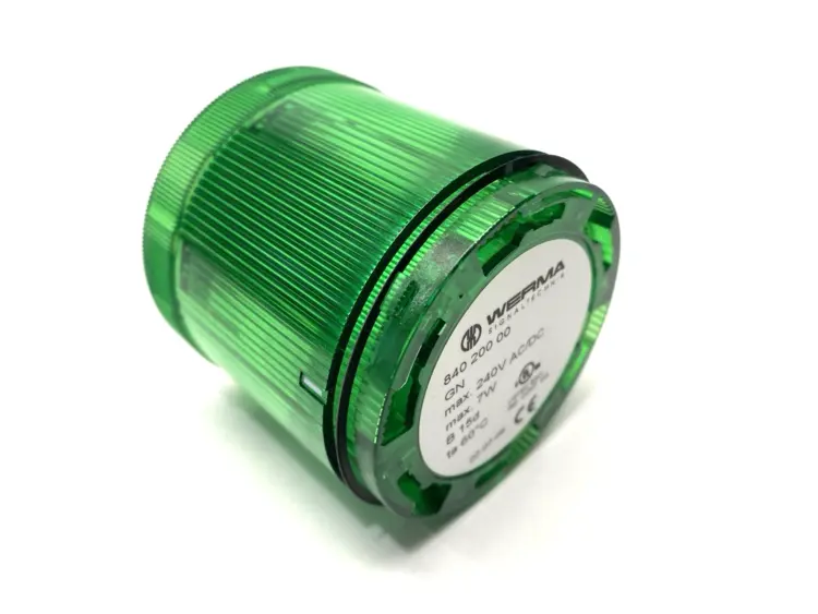 Used WERMA Green Permanent Light Element 70mm Diameter 12-230VAC/DC GN Light Source Equipment Michigan US | Maverick Industrial Sales #1402307