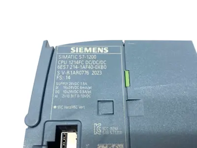 USED SIEMENS SIMATIC S7-1200 COMPACT CPU UNIT 1214F DC/DC/DC
