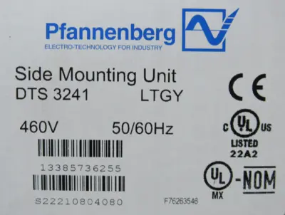 NEW PFANNENBERG DTS-3241 AIR CONDITIONER 460V 7000-8500 BTU DTS3241