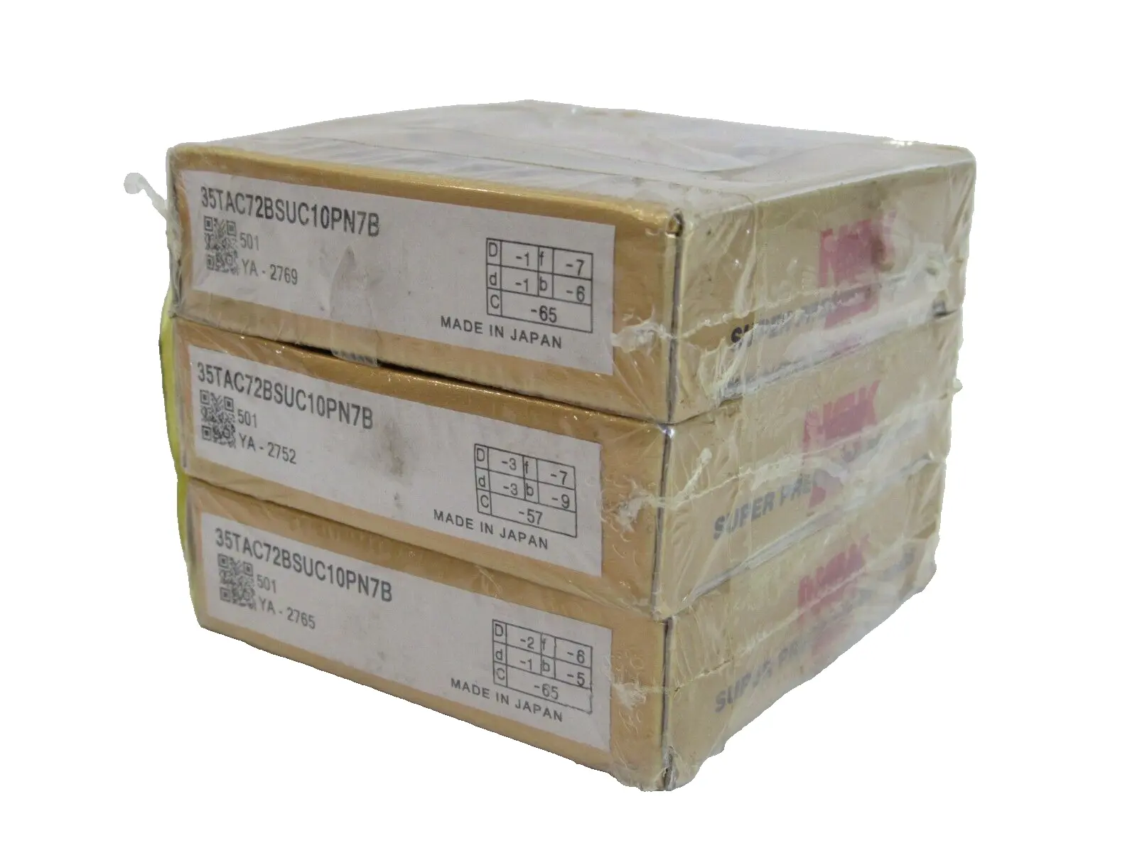 NEW SEALED SET OF 3 NSK 35TAC72BSUC10PN7B BEARINGS