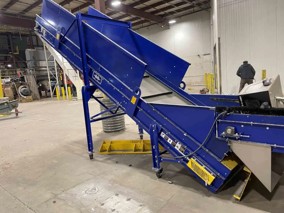 Two Enduraveyor 42” wide long Incline Conveyor