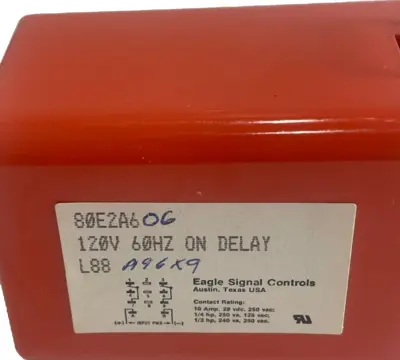 NEW DANAHER CONTROLS 80E2A606 TIME DELAY RELAY 120V 60HZ
