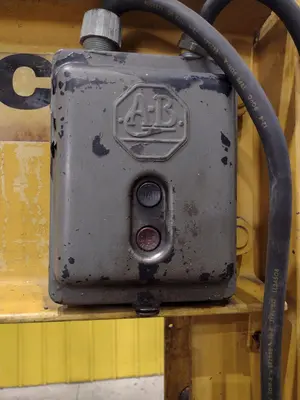 50 TON ENERPAC H-FRAME HYDRAULIC SHOP PRESS: YOBRO #23949