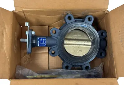 NEW NIBCO LD-2000-3 LUG STYLE BUTTERFLY VALVE 4" 200PSI LEVER-LOCK NLG100H