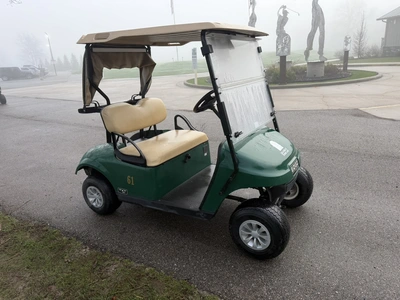 (1) 2019 E-Z-Go EFI golf cart with a Kawasaki gas engine, model 657061G01, includes canopy, fold-dow...
