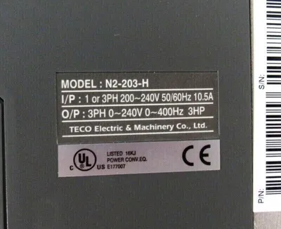 NEW TECO ELECTRIC AC DRIVE