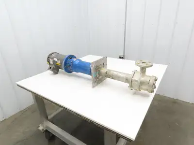 Sanwa VM 25 Stainless Centrifugal Pump 1" Flanged 2Hp 460V 13 GPM Ext Shaft