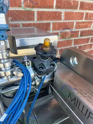 USED MILLIPORE MPODPILOT CP2EA8874 FILTER PRESS SKID W/ E & H PROMASS P FLOWMETER