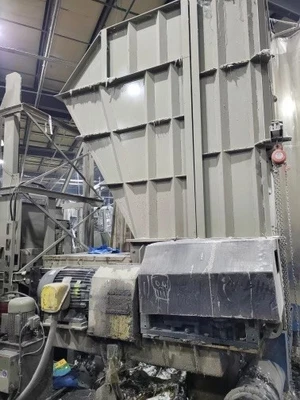 42" Wide Republic Single Shaft Film & Fiber Shredder, 100 HP Motor