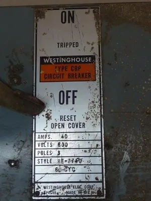 USED WESTINGHOUSE 0.00E+00