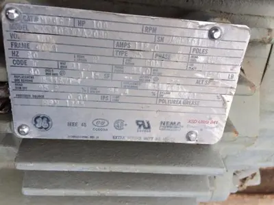 GE 100 HP AC Motor