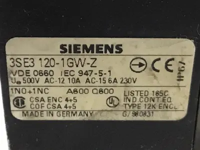 USED SIEMENS 3SE3 120-1GW-Z