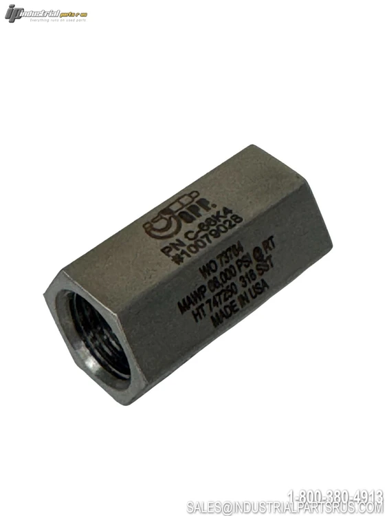 Used GPP 10079028 1/4" STRAIGHT HIGH-PRESSURE COUPLING Parts Kentucky US | Industrial Parts R Us Inc. #1361872