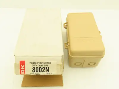 Tork 8002N 24 Hour Mechanical Dial Timer Switch DPST 20A 120V Outdoor