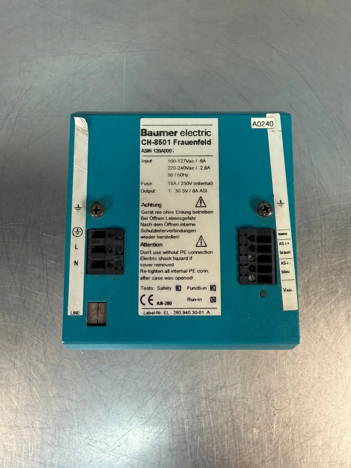 Used Baumer Electric _UNKNOWN_ AC/DC Power Supplies South Carolina US | Palmetto Automation #1485009
