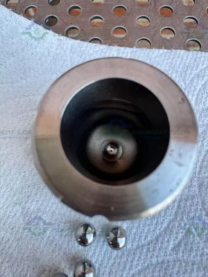 USED RETSCH 1.4112 STAINLESS STEEL 10ML  MIXER GRINDING JAR W/ BEADS