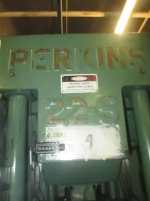 1687-230 Perkins 22 Ton HIGH SPEED Gap Frame, High Speed Flywheel  Power Press, Model 22-S