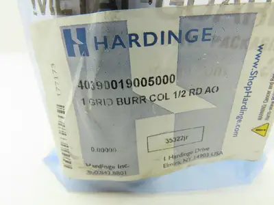 Hardinge 1" ACME Grid Burr Collet 1/2" RD AO Round Smooth Bore Gridley Burring