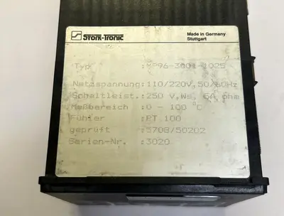 Used STORK MP96-3001-1025 Industrial Controls Ohio US | Surplus Asset Holdings #1237427