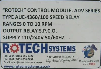 NEW ROTECH AUE-4360/100 SPEED RELAY AUE4360100