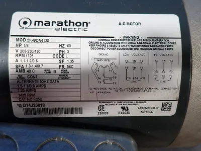 Used MARATHON ELECTRIC 5K49DN4130 Motors (misc) Ohio US | HGR 24 #941299