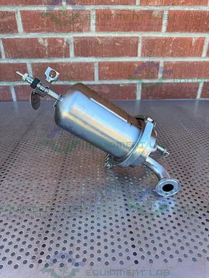 USED MILLIPORE 1R X 5"  STAINLESS STEEL CARTRIDGE FILTER HOUSING 150 PSIG/FV