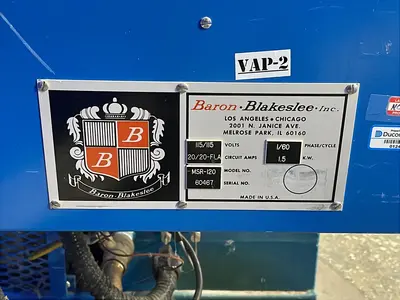 Used BARON BLAKESLEE INC MSR120 Parts Washers Ohio US | HGR 24 #1229605