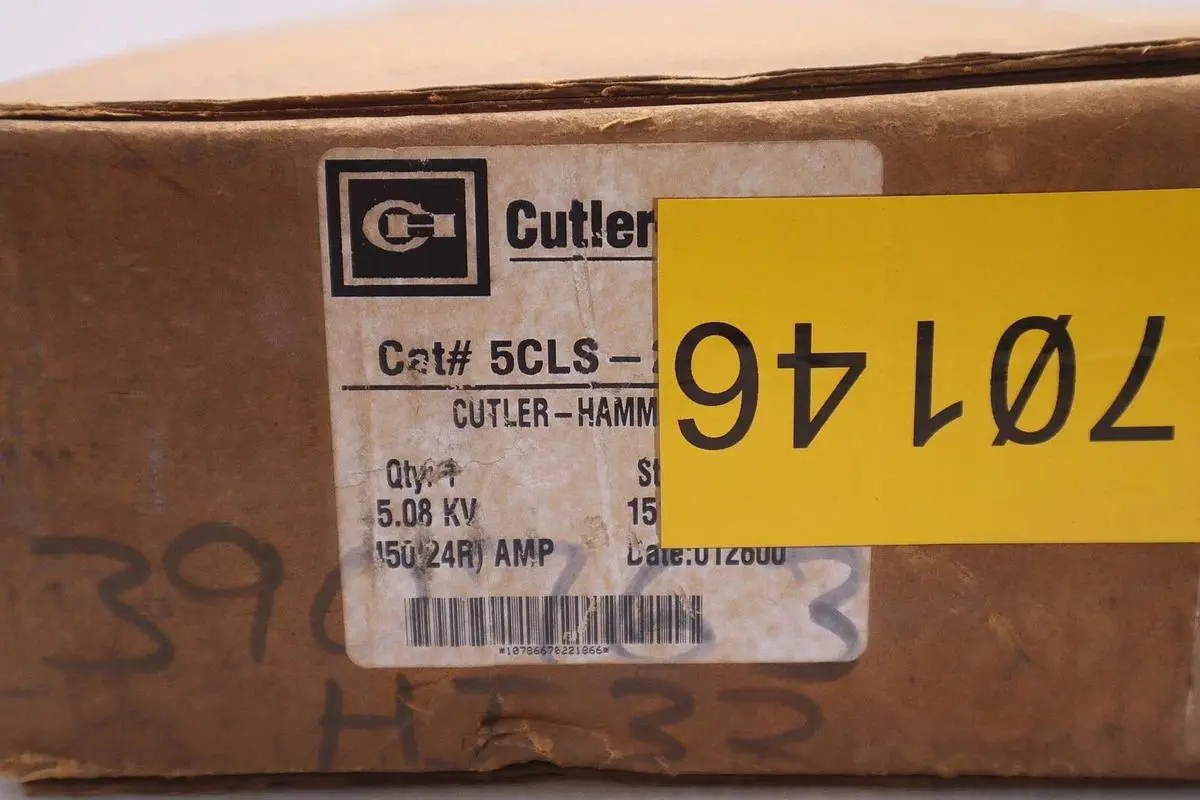 CUTLER HAMMER 5CLS-24R MOTOR CIRCUIT CURRENT LIMITING HIGH VOLTAGE FUSE #2536-A