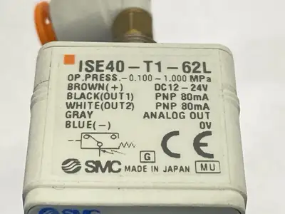 ISE40-T1-62L | SMC  Pneumatic Pressure Switch 12-24VDC CUT CORD - Used