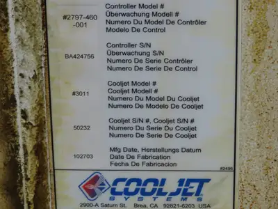 Cooljet 3011 Coolant Oil Filter Unit 10Hp High Pressure Pump Dual Filter 480V