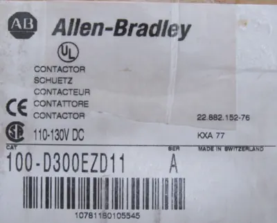 NEW ALLEN BRADLEY 100-D300 CONTACTOR 100D300EZD11 SER.A