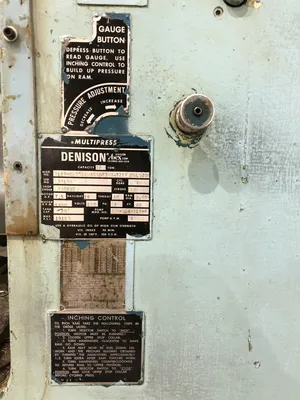 USED DENISON MULTIPRESS DENISON MULTIPRESS T127MC209SSD268D276MA72IT 106LS209 PRESS
