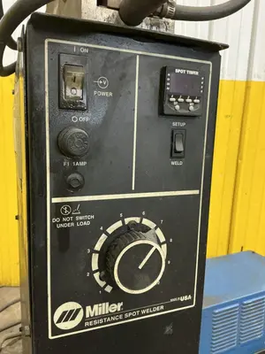 20 KVA MILLER MODEL #SSW-2040ATT ROCKER ARM SPOT WELDER & SINGLE PHASE POWER SOURCE: YOBRO #25342
