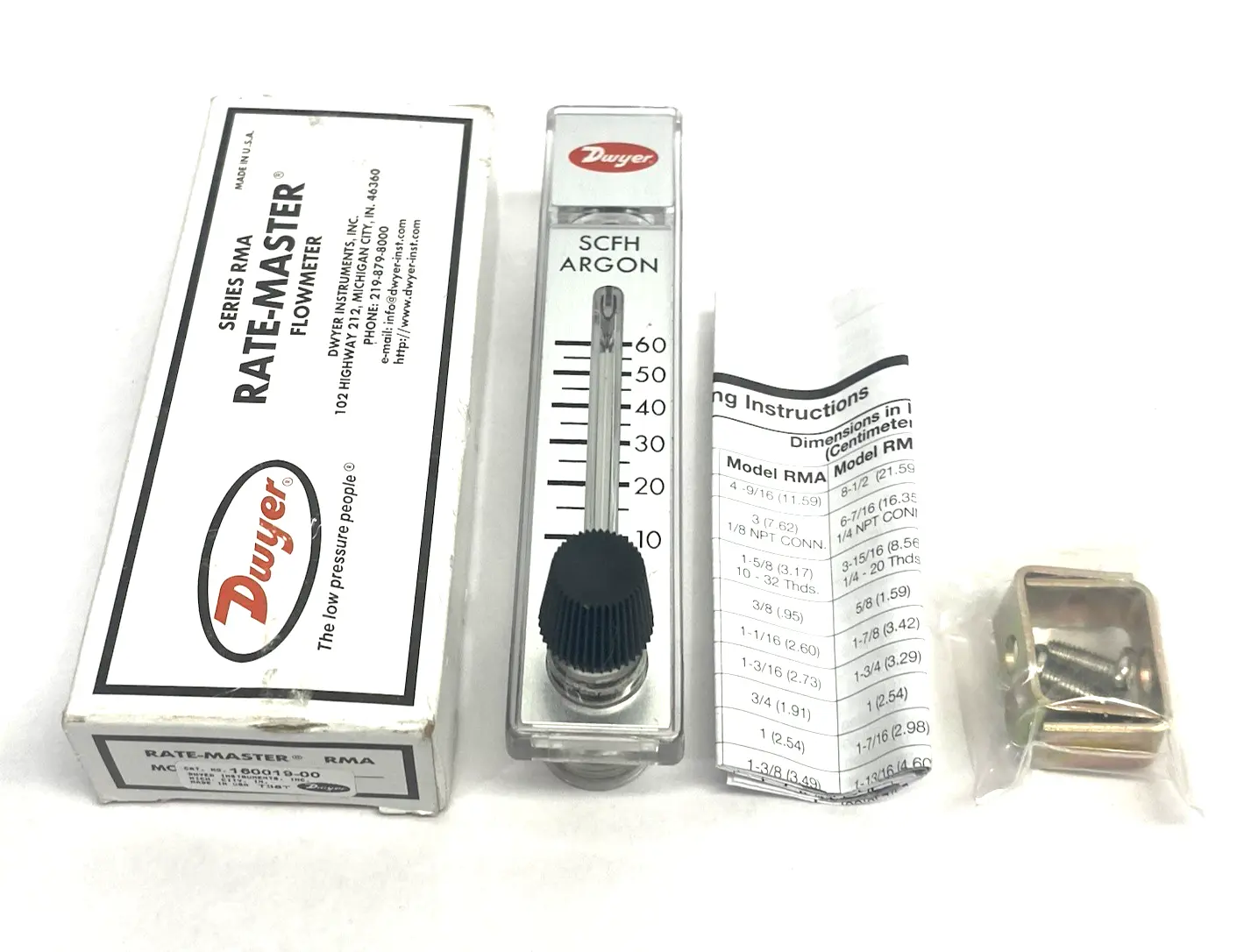 New | in-Stock Dwyer Rate-Master Flowmeter RMA-SSV FLMTR 5-60 SCFH ARGON Flowmeters Michigan US | Maverick Industrial Sales #1391164