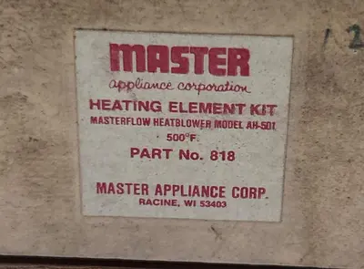 New | in-Stock MASTER 818 Heaters | Surplus Asset Holdings #1227371