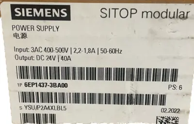 NEW SIEMENS 6EP1437-3BA00 POWER SUPPLY 24VDC 40A 6EP14373BA00