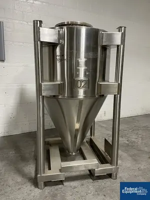 USED Custom Powder Systems 50 Cu Ft Custom Powder Systems Bin, S/S